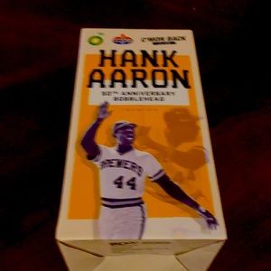 Brand new, in box 50th anniversary Hank Arron Bobble head.